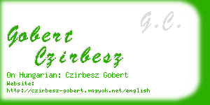 gobert czirbesz business card